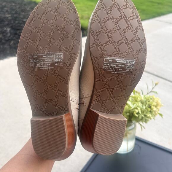 Vionic Finn Ankle Boots Beige Leather Women’s 7.5W Wide Orthotic Comfort EU 38 - Picture 13 of 16